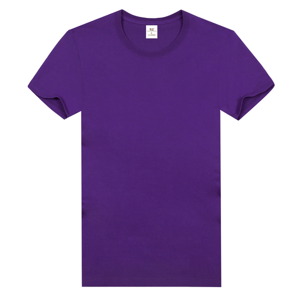 纯棉精梳t恤衫  紫色